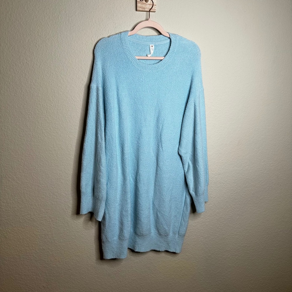Daily Practice Anthropologie Light‎ Blue Oversized Knit Tunic Sweater Dress XL